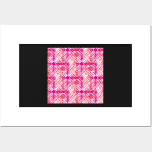 Pink and Orange Digital Shibori Posters and Art